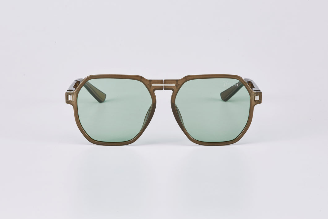 DAEMYN POLARIZED FOLDABLE SUNGLASSES GREEN/GREEN