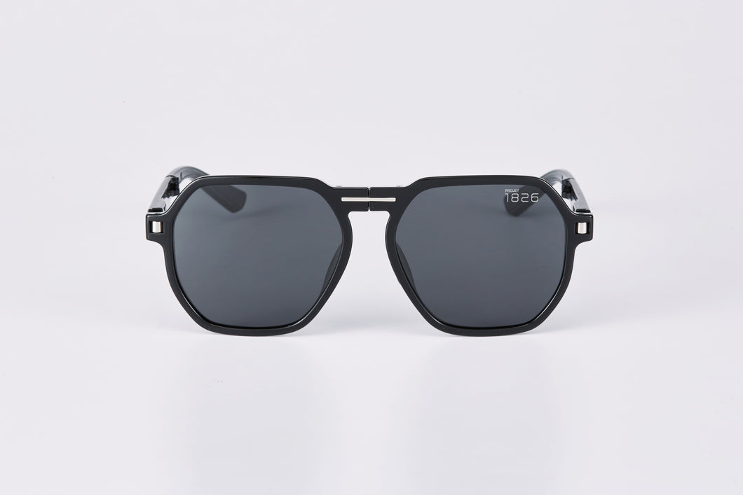 DAEMYN POLARIZED SUNGLASSES BLACK/BLACK
