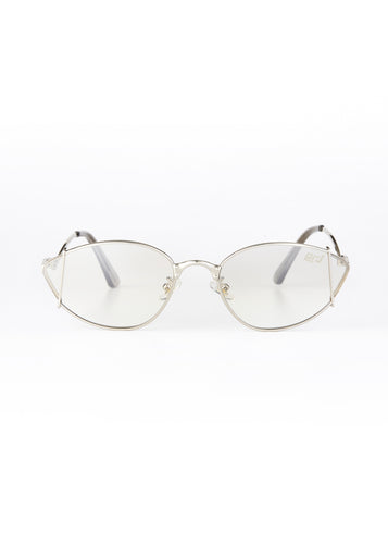 EVERETT CAT EYE SUNGLASSES SILVER/SILVER