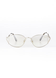EVERETT CAT EYE SUNGLASSES SILVER/SILVER