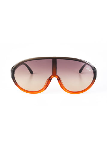 EDSEL ONE-PIECE LENS SUNGLASSES GREY/GREY