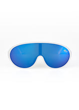 Load image into Gallery viewer, EDSEL ONE-PIECE LENS SUNGLASSES WHITE/BLUE