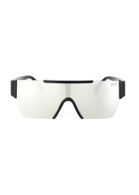 Load image into Gallery viewer, EDGERTO FUTURISTIC SUNGLASSES BLACK/SILVER
