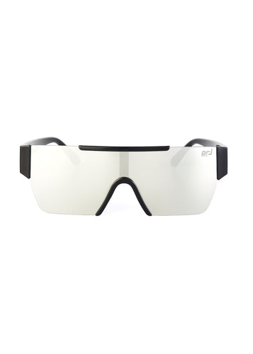EDGERTO FUTURISTIC SUNGLASSES BLACK/SILVER