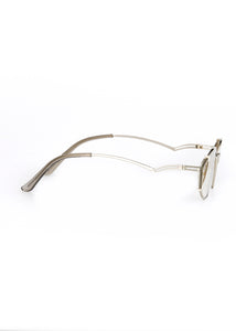 EVERETT CAT EYE SUNGLASSES SILVER/SILVER