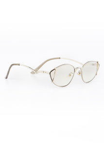 EVERETT CAT EYE SUNGLASSES SILVER/SILVER