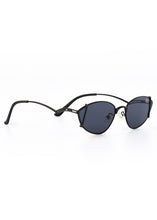 Load image into Gallery viewer, EVERETT CAT EYE SUNGLASSES BLACK/GRY