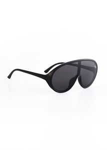 EDSEL ONE-PIECE LENS SUNGLASSES BLACK/GREY