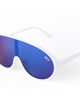 Load image into Gallery viewer, EDSEL ONE-PIECE LENS SUNGLASSES WHITE/BLUE