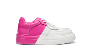 FERGIE DUAL COLOUR LEATHER SNEAKER PINK