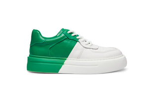 FERGIE DUAL COLOUR LEATHER SNEAKER GREEN