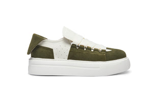 FELTON BROAD SHOELACE SUEDE LEATHER SNEAKER GREEN