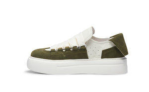 FELTON BROAD SHOELACE SUEDE LEATHER SNEAKER GREEN