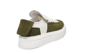 FELTON BROAD SHOELACE SUEDE LEATHER SNEAKER GREEN