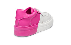 FERGIE DUAL COLOUR LEATHER SNEAKER PINK