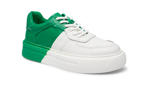 FERGIE DUAL COLOUR LEATHER SNEAKER GREEN