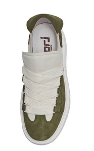 FELTON BROAD SHOELACE SUEDE LEATHER SNEAKER GREEN