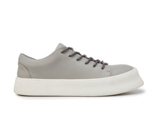 Load image into Gallery viewer, FALLON LOW CUT FAUX LEATHER SNEAKER GREY