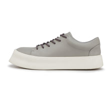 Load image into Gallery viewer, FALLON LOW CUT FAUX LEATHER SNEAKER GREY