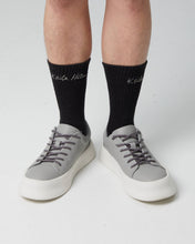 Load image into Gallery viewer, FALLON LOW CUT FAUX LEATHER SNEAKER GREY