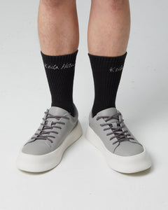 FALLON LOW CUT FAUX LEATHER SNEAKER GREY
