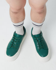 FALLON LOW CUT FAUX LEATHER SNEAKER GREEN