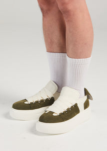 FELTON BROAD SHOELACE SUEDE LEATHER SNEAKER GREEN