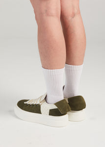 FELTON BROAD SHOELACE SUEDE LEATHER SNEAKER GREEN