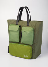 Load image into Gallery viewer, CAEDMON MULTIPOCKETS TOTE BAG GREEN