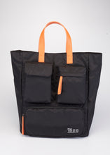 Load image into Gallery viewer, CAEDMON MULTIPOCKETS TOTE BAG BLACK
