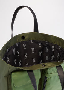 CAEDMON MULTIPOCKETS TOTE BAG GREEN