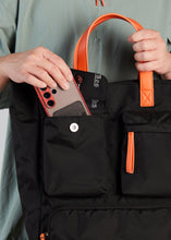 Load image into Gallery viewer, CAEDMON MULTIPOCKETS TOTE BAG BLACK
