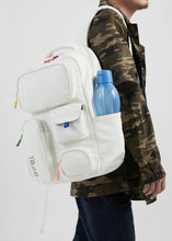 Load image into Gallery viewer, BARD MULTI-POCKETS BACKPACK WHITE