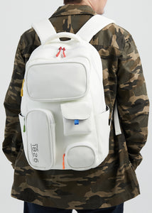 BARD MULTI-POCKETS BACKPACK WHITE