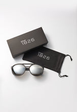 Load image into Gallery viewer, AMES SUNGLASSES BLACK/SILVER