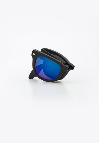 BEAMAN FOLDABLE SUNGLASSES BLACK/BLUE