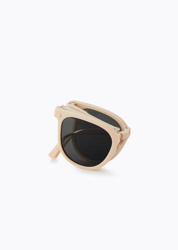 CADEN FOLDABLE SUNGLASSES BEIGE/BLACK