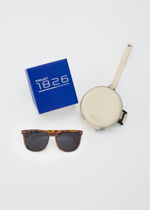 BASSETT FOLDABLE SUNGLASSES LEOPARD/GREY