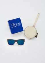 Load image into Gallery viewer, BEAMAN FOLDABLE SUNGLASSES BLACK/BLUE