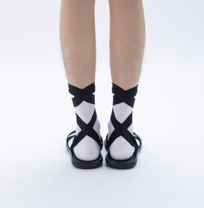 PROJET1826 X ERIC CHOONG EAMON MULE LEATHER SANDAL BLACK