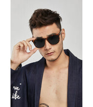 Load image into Gallery viewer, BASSETT FOLDABLE SUNGLASSES LEOPARD/GREY