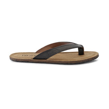 Load image into Gallery viewer, ARMY THONG LEATHER SLIPPER BLACK