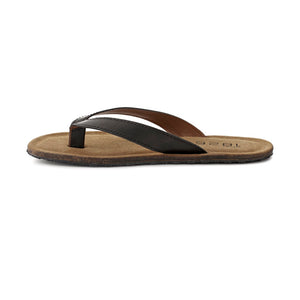 ARMY THONG LEATHER SLIPPER BLACK