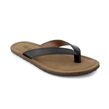Load image into Gallery viewer, ARMY THONG LEATHER SLIPPER BLACK