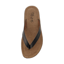 Load image into Gallery viewer, ARMY THONG LEATHER SLIPPER BLACK