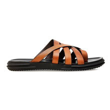 Load image into Gallery viewer, ANSON ROUND TOE LEATHER SANDALS BROWN