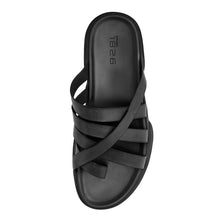 Load image into Gallery viewer, ANSON ROUND TOE LEATHER SANDALS BLACK