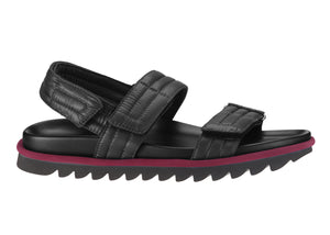 ELROY PADDED LEATHER SANDAL BLACK