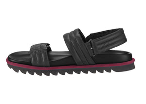 ELROY PADDED LEATHER SANDAL BLACK
