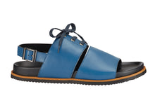 Load image into Gallery viewer, ENGELBERT LACE UP LEATHER SANDAL BLUE